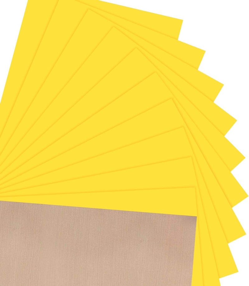 JANDJPACKAGING Heat Transfer Vinyl HTV for T-Shirts 12"x10" 10 Pack Iron on Vinyl (Sun Yellow) - Image 1